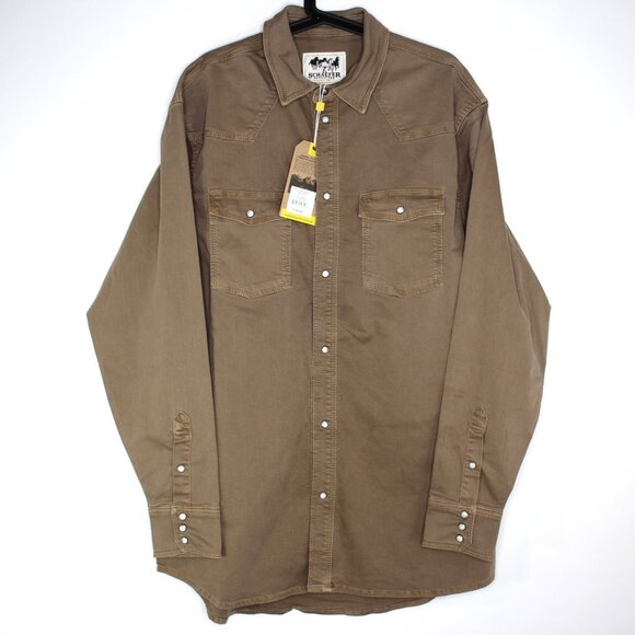 Schaefer Outfitter Mens XLT XL Tall Western Denim Snap Button Up Shirt NEW G1434 - Picture 1 of 6